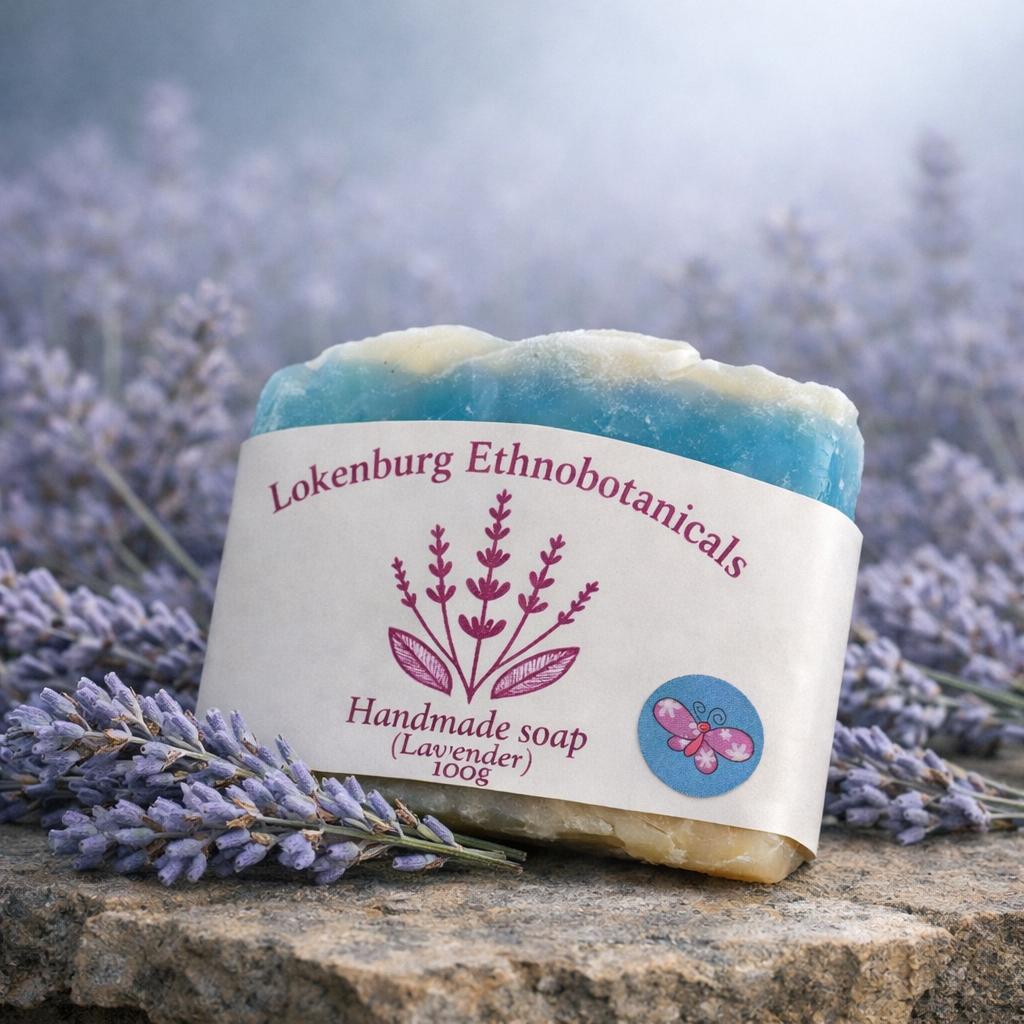 Handmade Blue Lavender Soap – 100g - Image 2